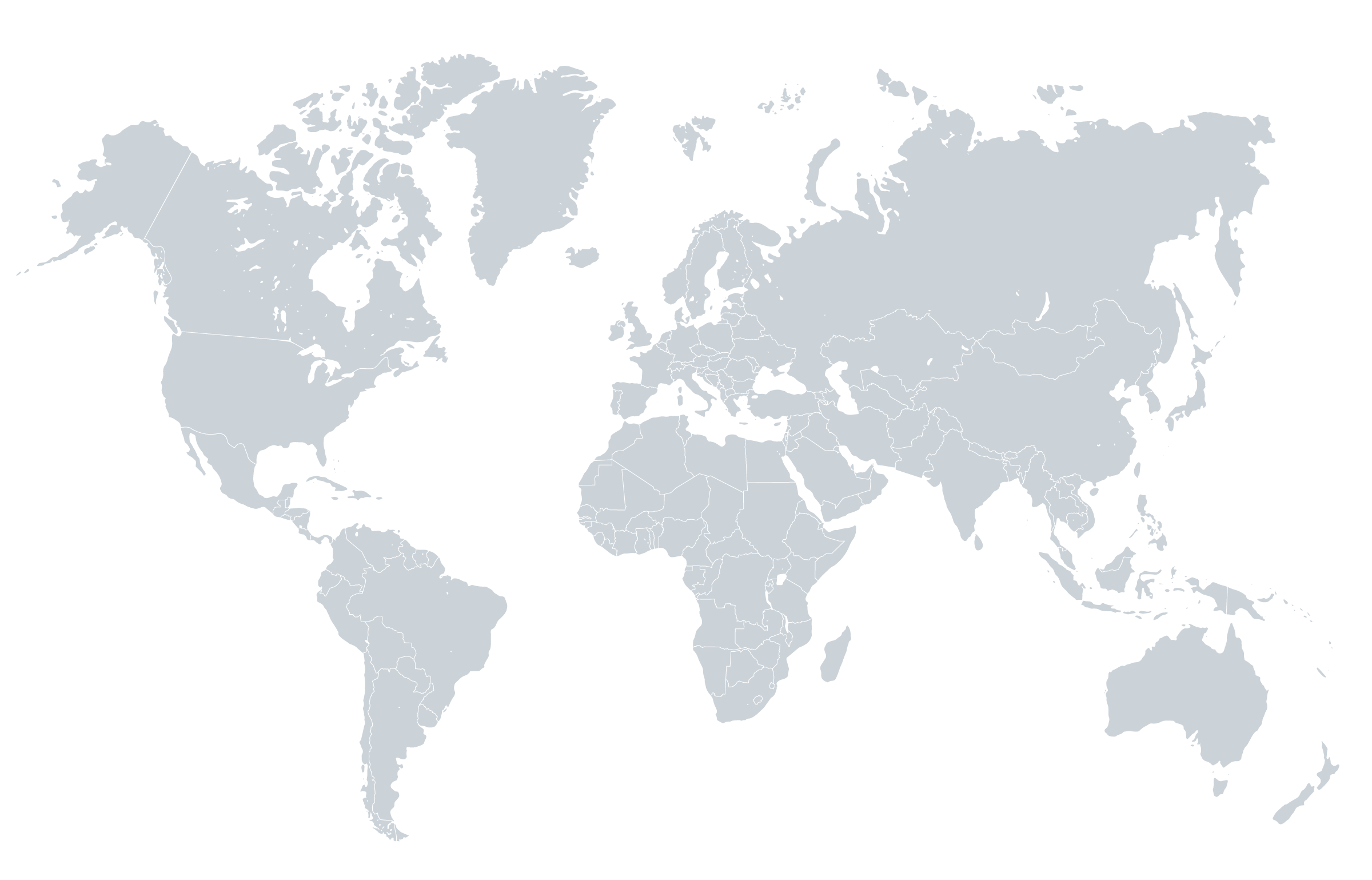 light blue map of the world